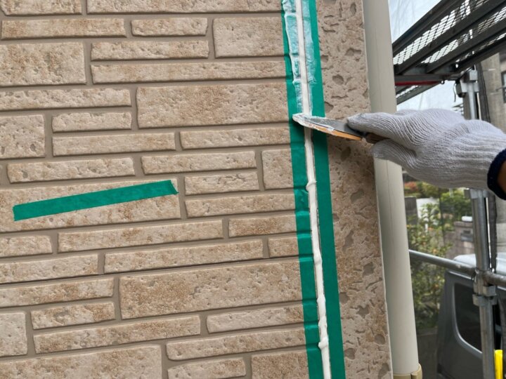 【へら均し】板間目地コーキング