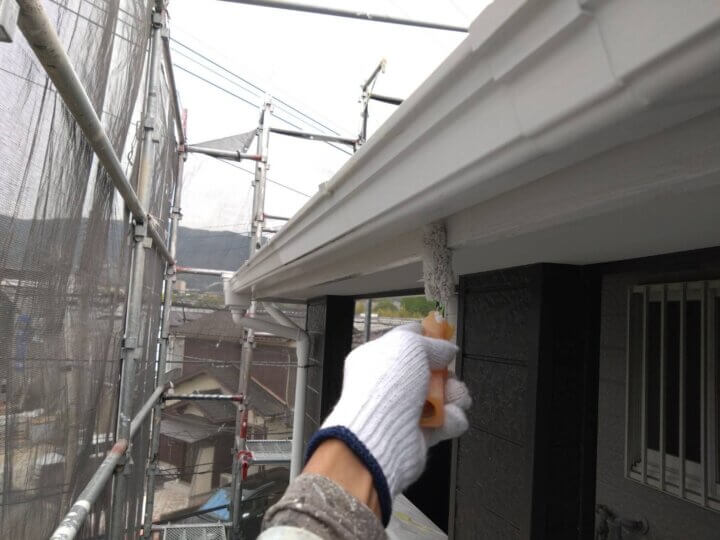 【上塗り】破風板