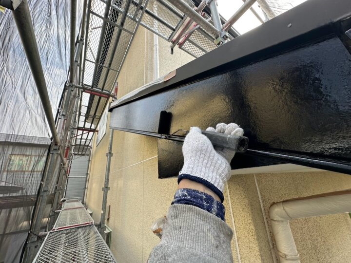 【上塗り】破風板