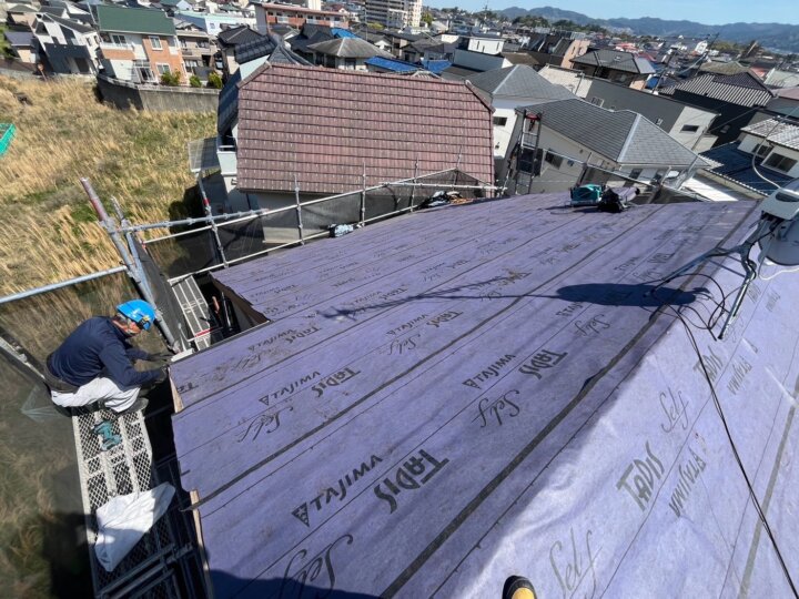 【防水シート貼り】屋根