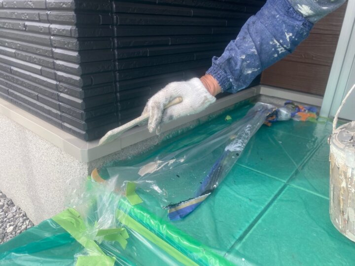 【上塗り】水切り