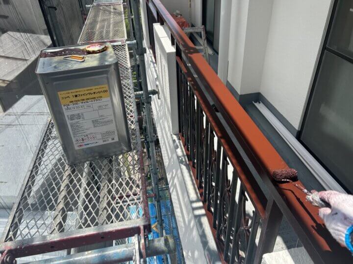 【上塗り】ベランダ笠木