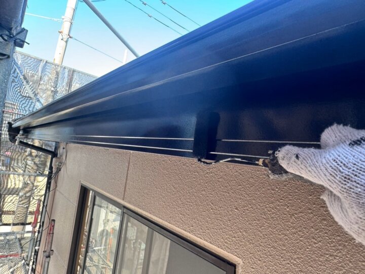 【上塗り】破風板