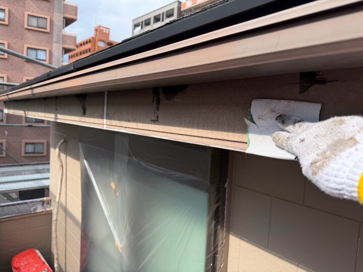 【下塗り】破風板
